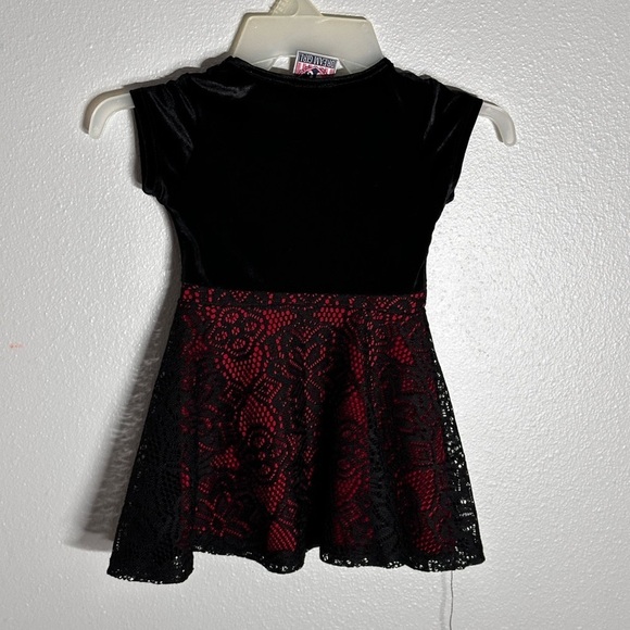 Dream girl Black/Red Holiday toddler girl Dress Size 3T - Picture 7 of 7